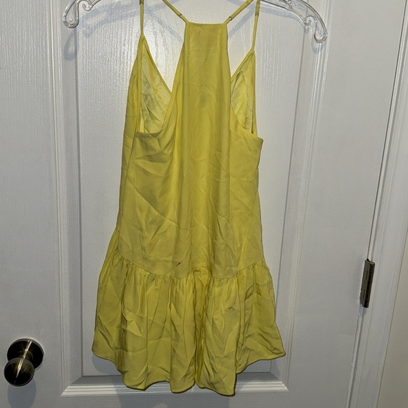 NWT Cinq a Sept Janet Yellow Silk Halter Style Ruffle Hem Top Size - XXS - Picture 5 of 5